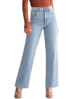 Straight Leg Jeans for Women Trendy High Waisted Cropped Boyfriend Mom Stretchy Frayed Hem Loose Wide Leg Bagg