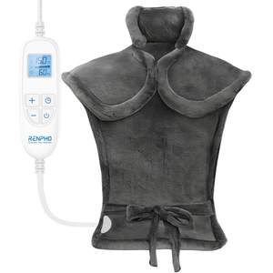 RENPHO Electric Heating Pad - 6 Heat Levels for Neck Shoulder and Back, Birthday Gifts for Women Men Mom Dad, 