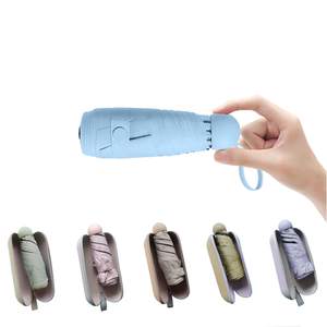 BAODINI Mini Travel Umbrella with UV Sun Protection, Compact Pocket-Size | 8.6 oz Lightweight, Small Portable 