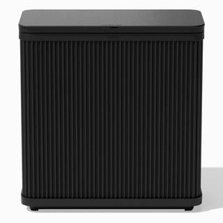 Veradek Tambour Waste Bin - Outdoor Trash Can with Dual Bag System | Durable Plastic Waste Bin With Optional D
