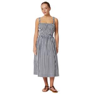 Amazon Essentials x Sofia Grainge Mommy & Me Cotton Sateen Dresses Women's Sleeveless Dress Small Navy Gingham