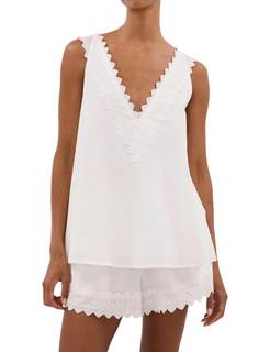 Sleeveless 2 Piece Lounge Sets for Women Lace Trim V Neck Tank Top Shorts Boho Summer Matching Vacation Outfit