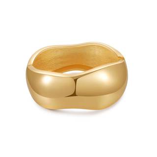 Chunky Gold/Silver Gold Cuff Bangle Bracelets for Women Trendy Hinged Cuff Open Wide Chunky Gold Bracelet Mini