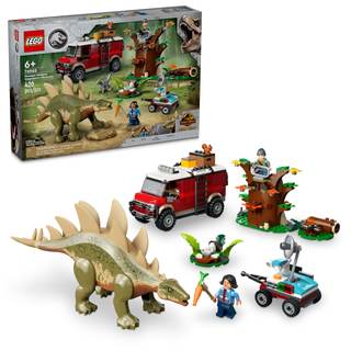LEGO Jurassic World Dinosaur Missions: Stegosaurus Discovery Building Set - Dinosaur Toys Pretend Play Set wit