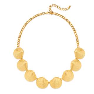 YUJIE Gold Plated Seashell Choker Necklace for Women Exaggerated Statement Chunky Ocean Shell Collar Bib Choke