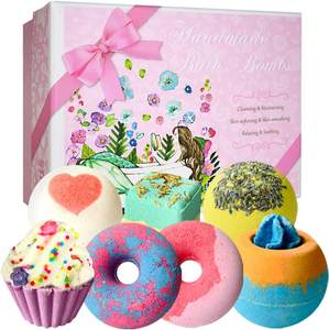 STNTUS INNOVATIONS Bath Bombs, 7 Natural Bath Bomb Gift Set, Bubble Bathbombs for Women Kids, Shea Butter Mois