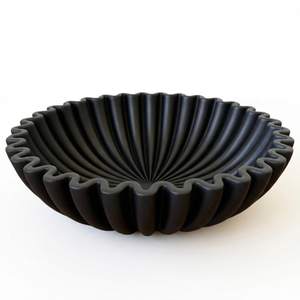 OAKOA Black Decorative Bowl Decor - Black Bowl Decor - Entryway Key Bowl | Black Fruit Bowl for Kitchen Counte