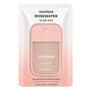 Touchland Glow Revitalizing Hydrating Hand Sanitizer Spray Travel Size | TSA ready Power Mist with skincare be