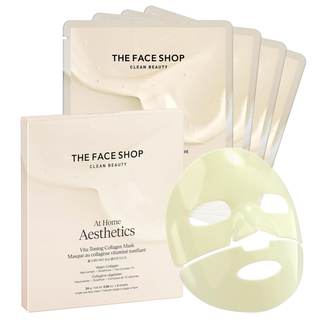 THE FACE SHOP Vita-Toning Vegan Collagen Face Mask, Korean Glass Skin Essential, Hydrogel Mask for Moisturizin