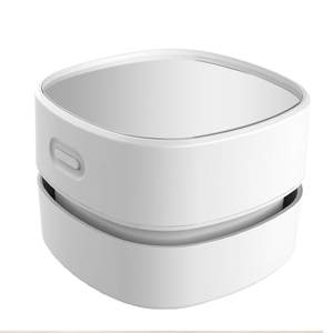 ODISTAR Mini Desktop Vacuum Cleaner for Table Dust (White AA Battery) | Up to 4 hours Endurance, 360° Rotatabl