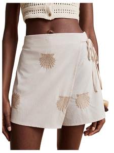 SweatyRocks Women's Boho Mini Skirts Floral Shorts Tie Side Wrap Skorts | Asymmetrical Western Skirts, Summer 