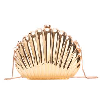 Glitter Seashell Evening Clutch Purse Mini Chain Shoulder Bag Acrylic Shell Pearl Crossbody Bag