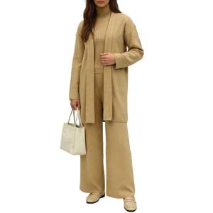 LEO'S VASE Cozy 3 Piece Lounge Sets for Women - Comfy Matching Sets Women Clothing Small Khaki