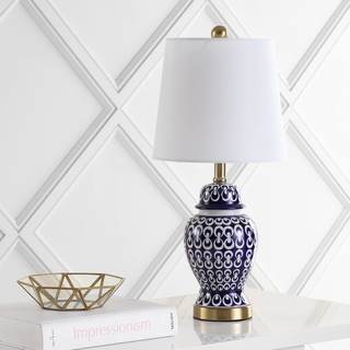 Safavieh Lighting Collection Torence Plated Gold 18-inch Bedroom Living Room Home Office Desk Nightstand Table
