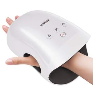 CINCOM Cordless Hand Massager with Heat and Compression, White | For Arthritis and Carpal Tunnel, Relaxing Gif