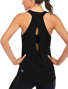 ICTIVE Womens Cross Backless Workout Tops for Women Racerback Tank Tops Open Back…