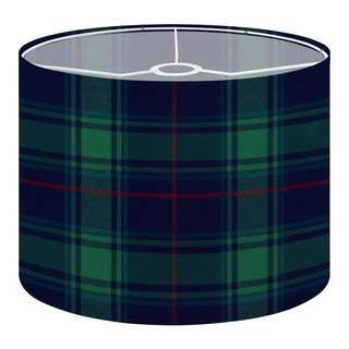 Lampshades Lamp Shades 13"x13"x9.8" Tartan plaid Christmas green red navy blue Dark classic large textured Lig