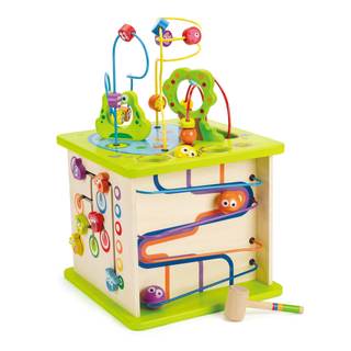 Hape Country Critters Play Cube| Wooden Learning Puzzle Toy for Toddlers, 5-Sided Activity Centre with Animal 