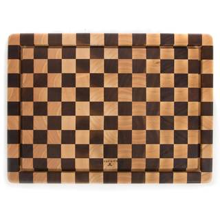MACKENZIE-CHILDS Wooden Carving Board, Check | Hand-applied design, made from acacia and rubberwood, decorativ
