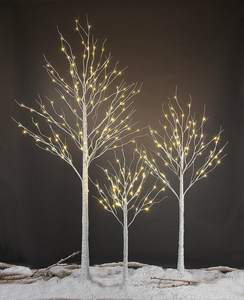 LIGHTSHARE LED Birch Tree Light Set - 4ft, 6ft, 8ft Trees with Warm White Lights…