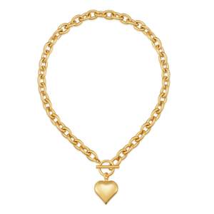 CLASSYZINT Mothers Day Gifts for Women 18K Gold Plated Coin Lion Head Pendant Necklace Chunky Paperclip Choker
