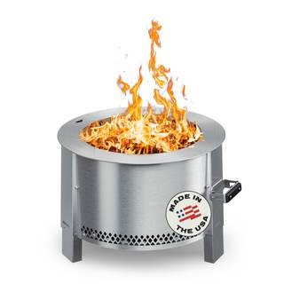 Breeo Smokeless Fire Pit Y Series - Stainless Steel, 21 in Portable | 31 pounds, portable smokeless firepit fo