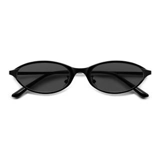 SOJOS Small Trendy Oval Cat Eye Sunglasses for Women, Chic 80s 90s Retro Narrow Petite Sunnies SJ1287