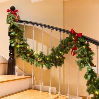 9 Feet Christmas Garland - Christmas Decorations - Carolina Pine Garland for Table,Mantle,Fireplace Indoor Out