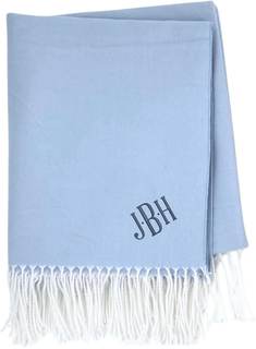 Personalized Woven Blanket – Monogrammed Cotton-Blend Throw for Home, Soft & Lightweight Cozy Blanket, Gift fo