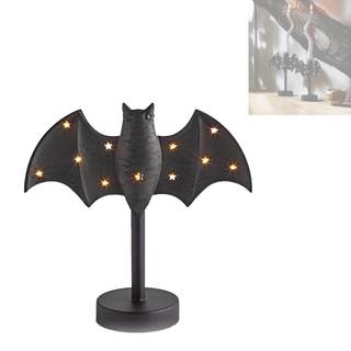 Mysterious Bat Lamp, Bat-Shaped Candlestick Set, Halloween Candle Holder, Bat Candle Holder with LED Light, Ha