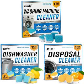 Washing Machine Dishwasher & Disposal Cleaning Tablets - Appliance Refresh Bundle Includes 12 Month Supply Cle