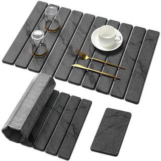 Large Stone Dish Drying Mat for Kitchen Counter, Quick Dry Stone Dishes/Bath Mats,Foldable Water Absorbing Dia