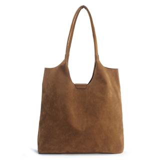 Soft Faux Suede Tote Bag for Women - Magnetic Closure Hobo Handbag, Casual Vegan Leather Purse​