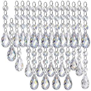 HOHIYA 30PCS Crystal Christmas Ornaments Clear Icicle Prisms | Clear crystal ornaments create sparkling reflec