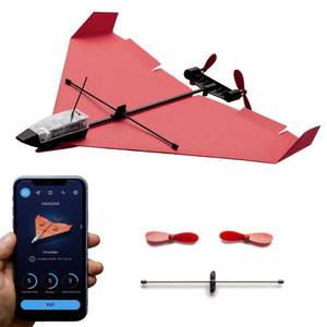 POWERUP 4.0 The Next-Generation Smartphone Controlled Paper Airplane Kit, RC Controlled. Easy to Fly with Auto