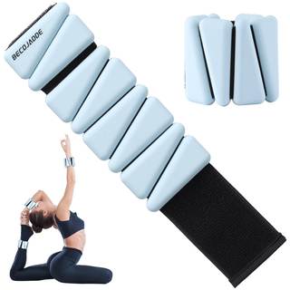 BECOJADDE Ankle Weights Set of 2 (1 lb/2 lb/3 lb Each) Adjustable Wrist Weights for Women Men Wearable Arm Leg