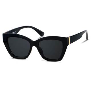 ANDWOOD Trendy Cute Cat Eye Polarized Sunglasses for Women Fashion Cateye Sunnies Lentes de sol para mujer Bla