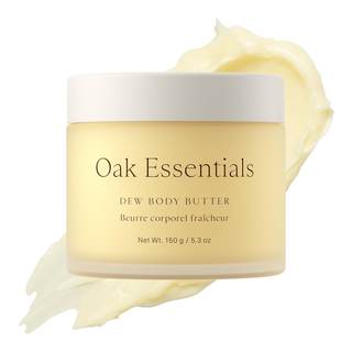 Oak Essentials Dew Body Butter, Hydrating Moisturizer, 5.3oz | Whipped shea butter with olive tree stem cells 