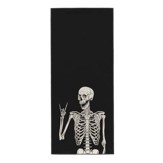 Skeleton Hippie Skull Soft Fingertip Towels 12 x 27.5 inches | Rock and Roll Hand Towel, Dish Towel for Kitche