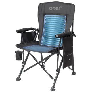 Gobi Heat Zephyr Dual Zone Cooled Camping Chair – Water Circulatory System, USB Rechargeable Battery, 2 Coolin