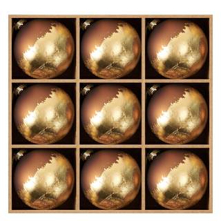 DN DECONATION Christmas Ball Ornaments Set of 9, Brown Matte Hanging Ball | Glass Xmas Tree Hanging Ball Decor