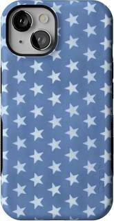 Casely iPhone 14 Case | Coastal Blues | Denim Stars | Bold Protective Design | Compatible with MagSafe