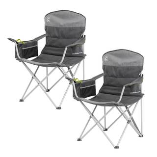 CORE Padded Quad Chair with Built-in Cooler | Folding Chair with Cupholder & Storage Pocket for Indoor Home or