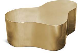 Meridian Furniture 238Gold-C Tevere Collection Modern | Contemporary Coffee Table with Brushed Metal, Unique S
