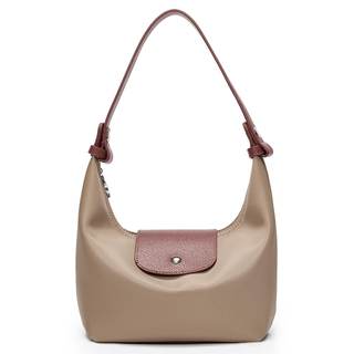Mini Nylon Handbag for Women Crossbody, Small Shoulder Bag with 2 Straps, Convertible Dumpling Purse, Crescent