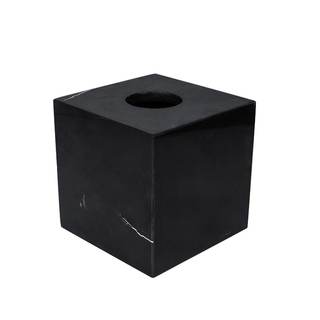 Natural Smooth Marble Tissue Holder, Roll Paper Holder with Removable Acrylic Bottom for Tables, Night Stands,