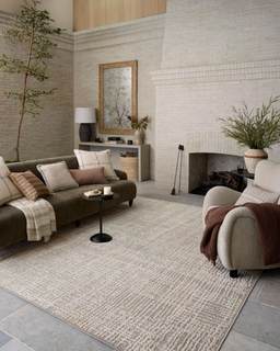 Loloi Amber Lewis Bexley Natural/Dove 5'-0" x 7'-6" Area Rug | BEX-07 Approx. 5x7 Beige Living room Dining roo