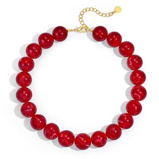 Chunky Beaded Necklace for Women 20MM Oversized Resin Bead Statement Necklaces Trendy Boho Summer Beach Neckla