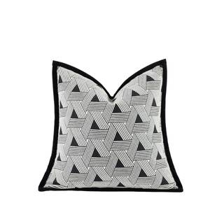 Croker Horse New 20x20'' inches Throw Pillow Cushion Covers - Triangle Black Color Chenille Jacquard Embroider