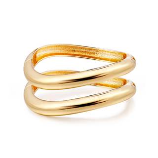 Elegance 11 designs Gold Plated Cuff Bangle Bracelets For Women Set Chunky Trendy Hinged Irregular Cuff Open W